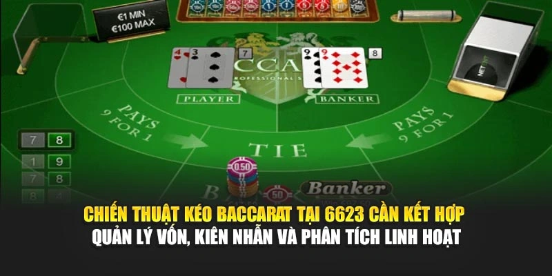 Chiến thuật kéo Baccarat tại 6623 cần kết hợp quản lý vốn, kiên nhẫn và phân tích linh hoạt Chiến thuật kéo Baccarat tại 6623 cần kết hợp quản lý vốn, kiên nhẫn và phân tích linh hoạt